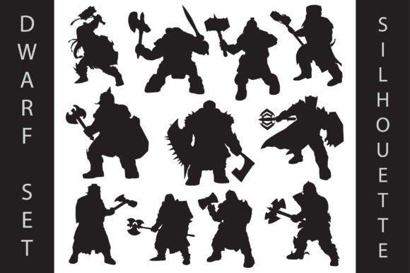 Download Dwarf Warrior Silhouette - Warrior Collection