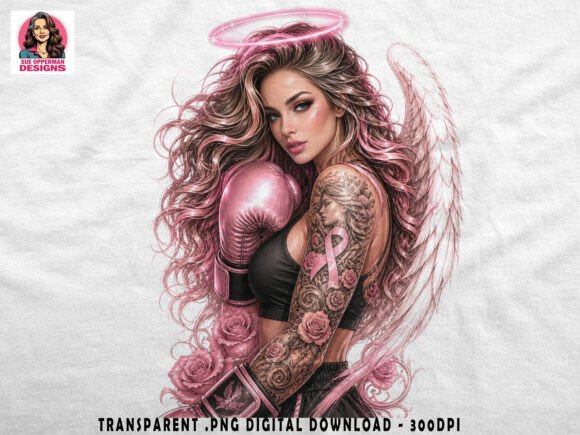 Download Pink Warrior Angel | Boxing Glam Art - Warrior Collection