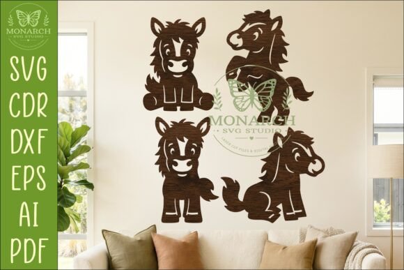 Download Cute Horse Silhouettes SVG Farm Animal 2 - Animal Collection