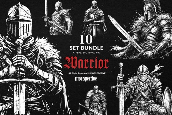 Download 10 Bundle Dark Art Warrior Soldier - Warrior Collection