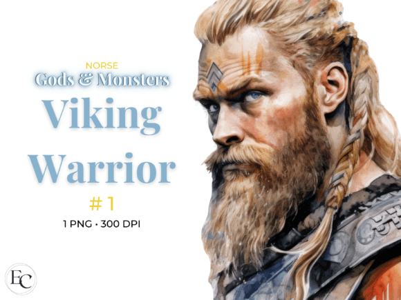 Download Viking Warrior Watercolor Sublimation - Warrior Collection