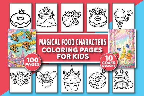 Download Magical Food Characters Coloring Book - Premium Resources