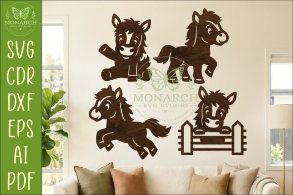 Download Cute Horse Silhouettes SVG Farm Animal 1 - Animal Collection